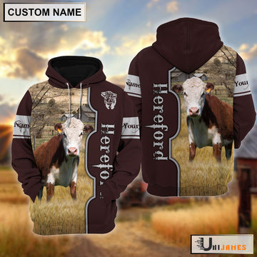 Uni Hereford Beautiful Farm Personalized Hoodie