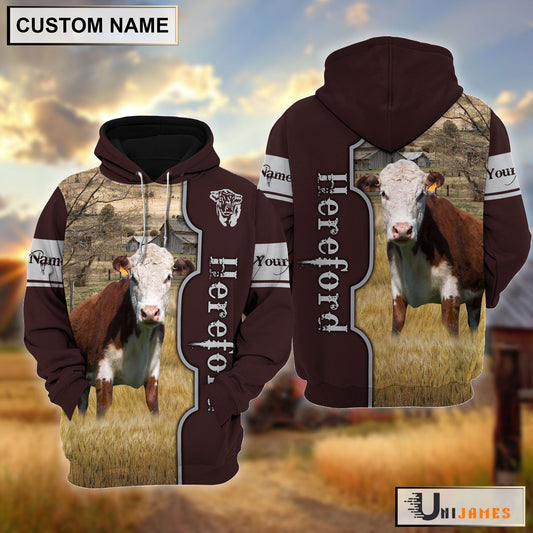 Uni Hereford Beautiful Farm Personalized Hoodie