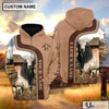 Uni Personalized Name Brahman Light Brown Hoodie