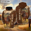 Uni Beefmaster Personalized Name, Farm Name 3D Hoodie