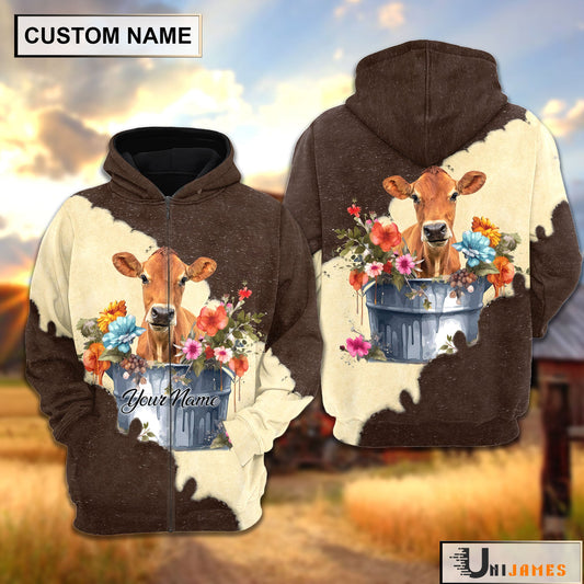 Uni Jersey In Bucket Brown Tie Dye Personalized Hoodie