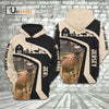 Uni Jersey Black White Custom Name 3D Hoodie