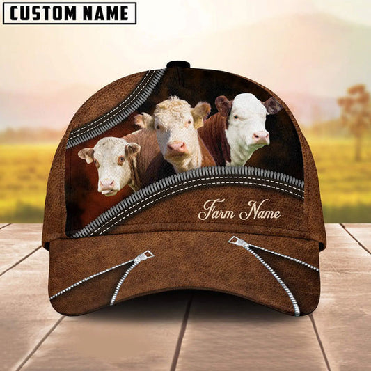 Uni Happiness Hereford Customized Farm Name 3D Classic Cap