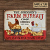 Personalized Chicken Farm Bureau Customized Classic Metal Signs