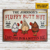 Personalized Chicken Fluffy Butt Hut Nuggets Customized Classic Metal Signs