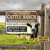 Dairy Farm Cattle Keep Gate Closed Custom Classic Metal Signs