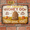 Personalized Bee Fresh Local Honey Raw Natural Customized Classic Metal Signs