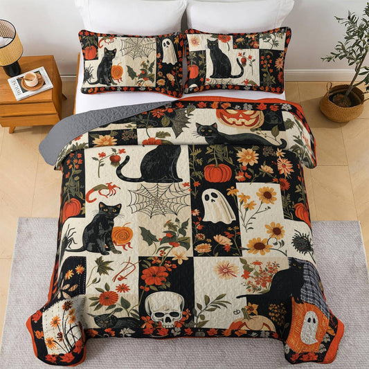 Uni All Season Quilt 3-Piece Set Feline Frolic