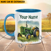 Uni Tractor Personalized Name Two Tone Mug