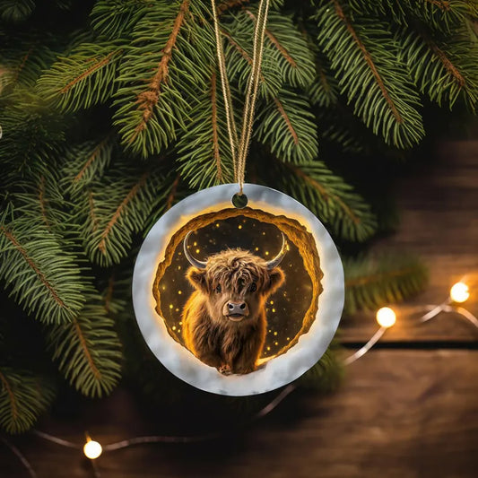 Uni Beautiful Highland Gift Shape Acrylic Ornament