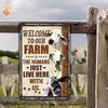 uni Personalized Name Brahman Cattle Welcome to our farm All Printed 3D Metal Sign