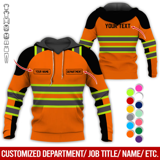 Uni Customized Name And Text Heavy Equipment Uniform 3D Hoodie