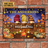 Autumn Gnomes Fall Sweet Fall Custom Classic Metal Signs, Yard Sign, Fall Gift, Fall Decor