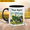 Uni Tractor Personalized Name Two Tone Mug