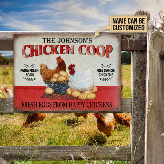 uni Customized Name Chicken Coop Farm Fresh Eggs Free Range Chickens All Printed 3D Metal Sign