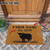 Uni Highland Custom Farm Name Custom Year Coir Doormat