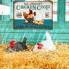 Personalized Chicken Fresh Eggs Daily Turquoise Customized Classic Metal Signs