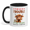 Uni If We Get In Trouble It's My Sister's Fault Cow Two Tone Mug