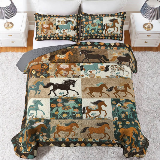 Uni All Season Quilt 3-Piece Set Horse Heaven