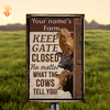 uni Personalized Beefmaster cattle Welcome to our farm All Printed 3D Metal Sign