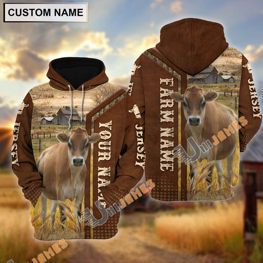 Uni Jersey Personalized Name, Farm Name 3D Hoodie
