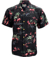 Uni Fine Flamingos Midnight Hawaiian Shirt Aloha Shirt Short Sleeve Shirt Vacation Hawaiian Outdoor Vacation Hawaiian Shirt