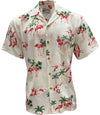 Uni Fine Flamingos Sand Hawaiian Shirt Aloha Shirt Short Sleeve Shirt Vacation Hawaiian Outdoor Vacation Hawaiian Shirt