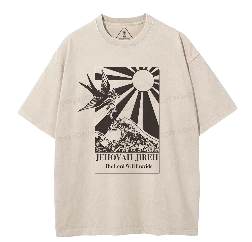 The Lord Will Provide Christian Washed TShirt  