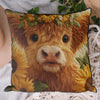 Cute Highland Cow Quilted Pillow Case NCU0TH2895
