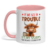 Uni If We Get In Trouble It's My Sister's Fault Cow Two Tone Mug