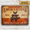 Personalized Grilling Vintage Smoke House Customized Classic Metal Signs