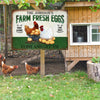 Personalized Chicken Farm Fresh Eggs Green Customized Classic Metal Signs