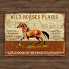 Personalized Horse Metal Sign Customized Classic Metal Signs