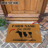 Uni Holstein Custom Farm Name Custom Year Coir Doormat