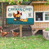 Personalized Chicken Fresh Eggs Daily Turquoise Customized Classic Metal Signs