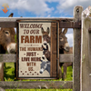 uni Personalized Donkey Welcome to our farm All Printed 3D Metal Sign