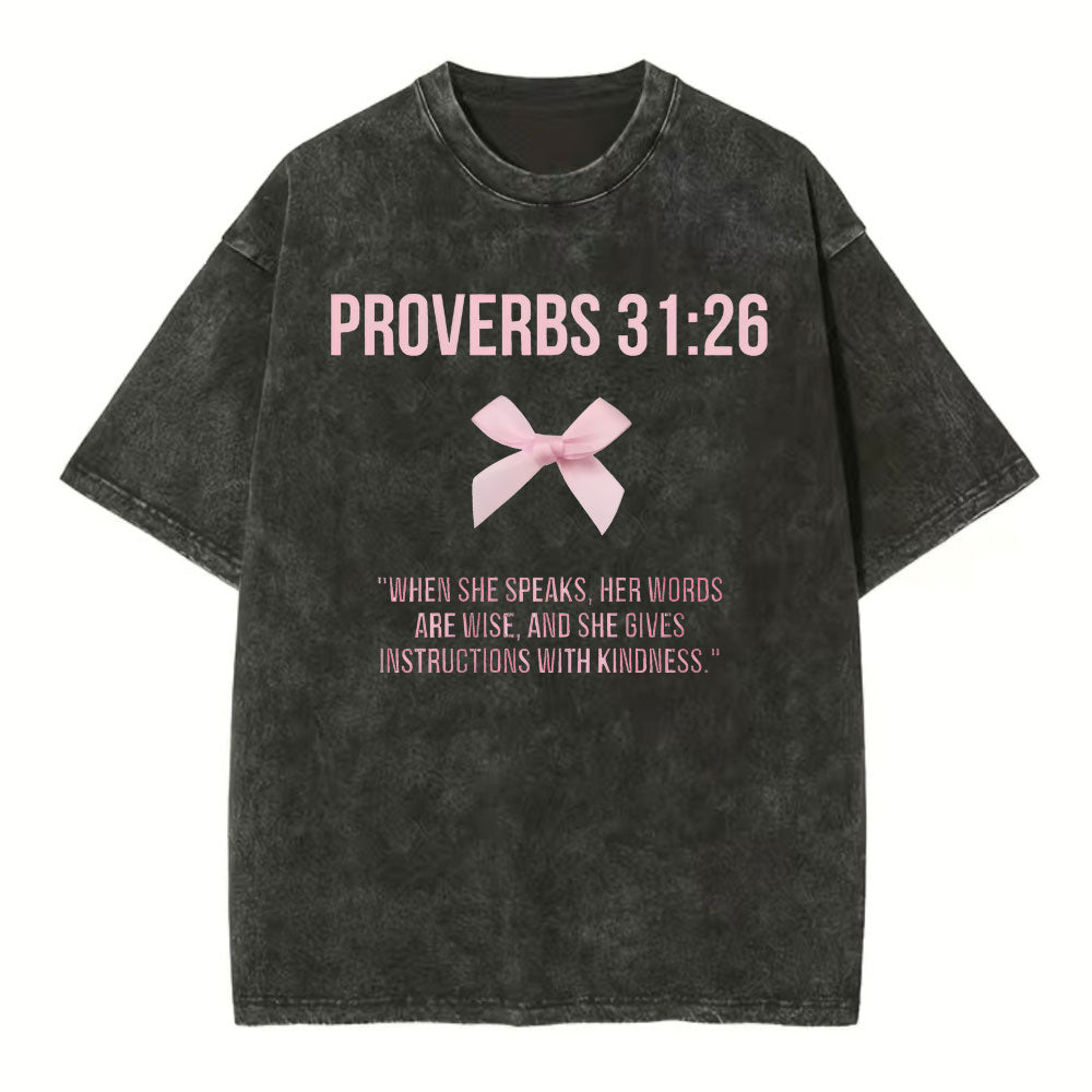When She Speaks Christian Washed TShirt  
