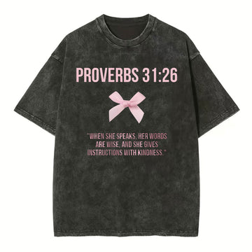 When She Speaks Christian Washed TShirt  