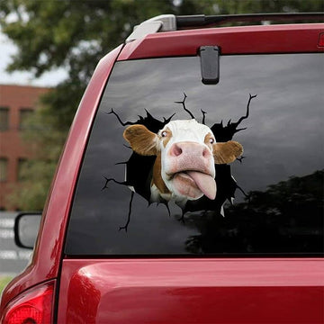 Uni Holstein Broken Glass Car Decal Sticker
