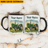 Uni Tractor Personalized Name Two Tone Mug