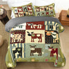 Uni All Season Quilt 3-Piece Set Cow Farm Friends