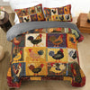 Uni All Season Quilt 3-Piece Set Country Farm Chicken