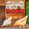 Personalized Chicken Fluffy Butt Hut Nuggets Customized Classic Metal Signs