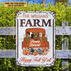 Autumn Farm Happy Harvest Happy Fall, Fall Season, Farmhouse, Outdoor Farm Decor, Custom Classic Metal Signs - Decor from [store] by uni - donkey, farm, goat, Kopy, metal signs, Metal_ Sign, metal_sign, pig, sheep