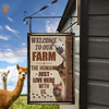 uni Personalized Alpaca Welcome to our farm All Printed 3D Metal Sign