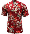 Uni Heliconia and Paradise Red   Aloha Shirt Short Sleeve Shirt Vacation Hawaiian Outdoor Vacation