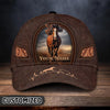 Uni Personalized Name Perfect Horse Leather Pattern Cap