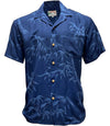 Uni Bamboo Garden Navy   Aloha Shirt Short Sleeve Shirt Vacation Hawaiian Outdoor Vacation