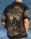 UNIJAMES NOT ALL WHO WANDER ARE LOST BIGFOOT COMPASS HAWAIIAN SHIRT
