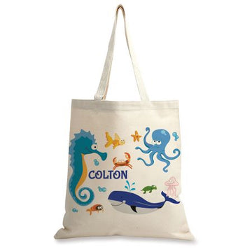 Under The Sea Personalized Canvas Tote